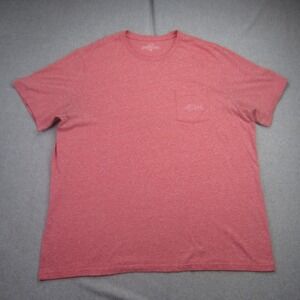 Vineyard Vines Shirt Mens 2XL Pink Red Heathered Crewneck Pocket Whale Logo